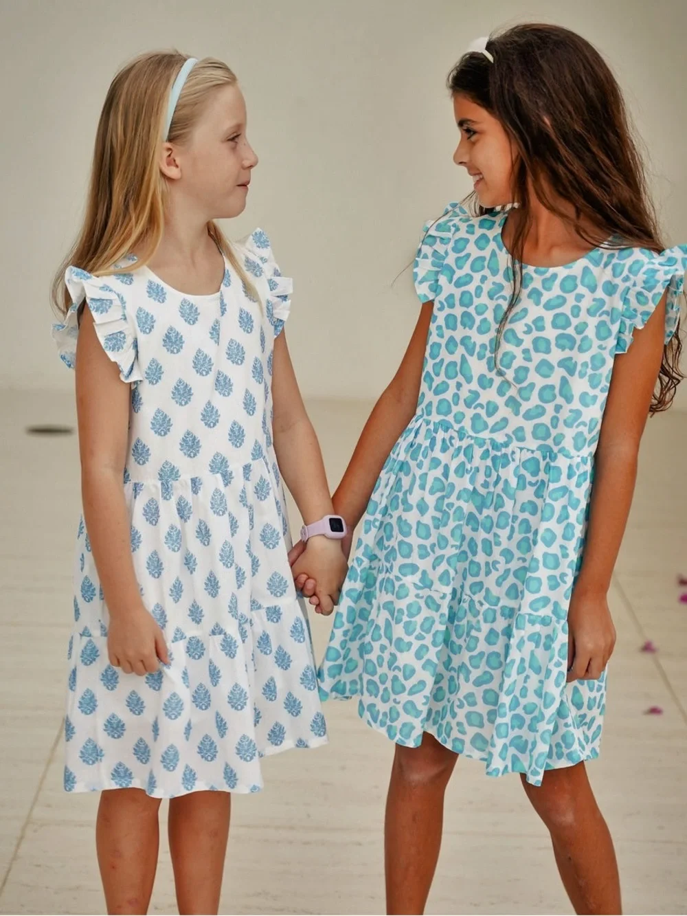 Tuk Tuk Leopard Sapphire Tier Dress